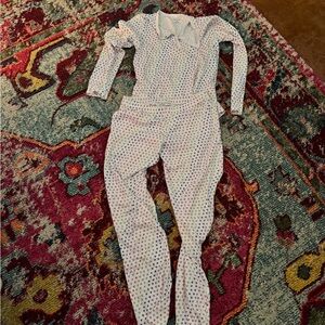 Roller Rabbit White Heart Print Jumpsuit